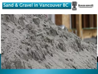 Sand & Gravel in Vancouver BC