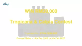Tropicana Calpis Contest - Participate and Win RM38000