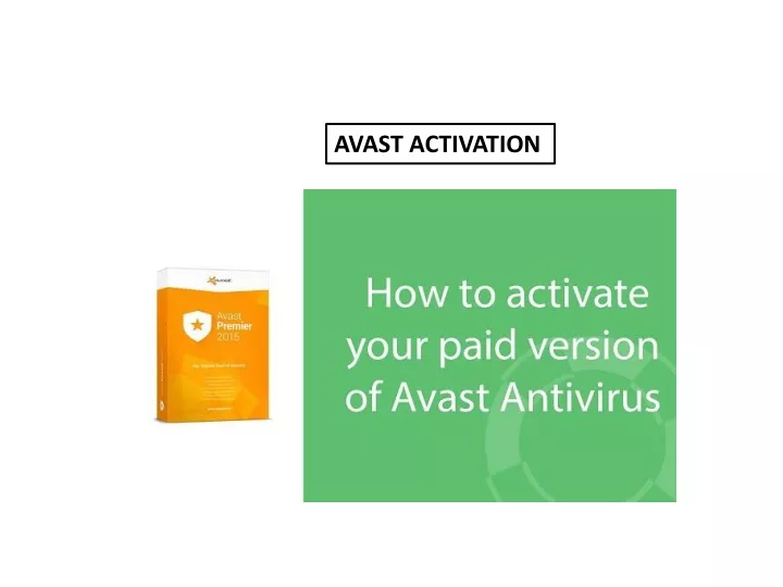 avast activation