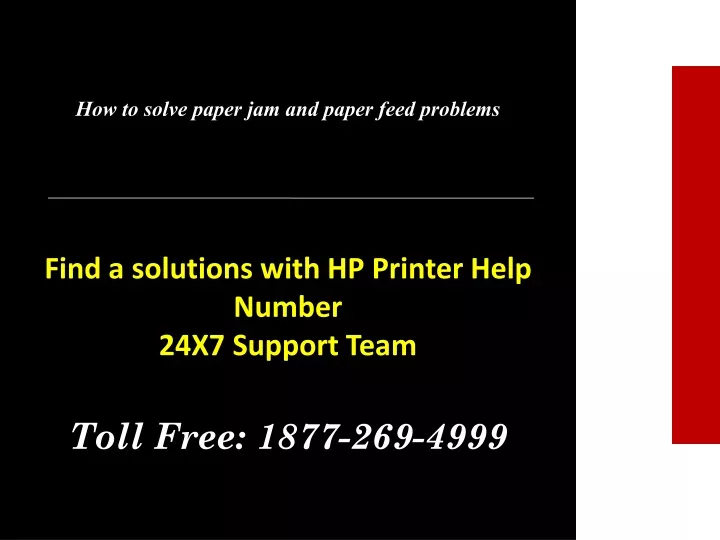 how to solve paper jam and paper feed problems