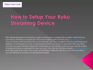How to Set Up Your Roku TV, Box, or Streaming Stick | Roku Com Link