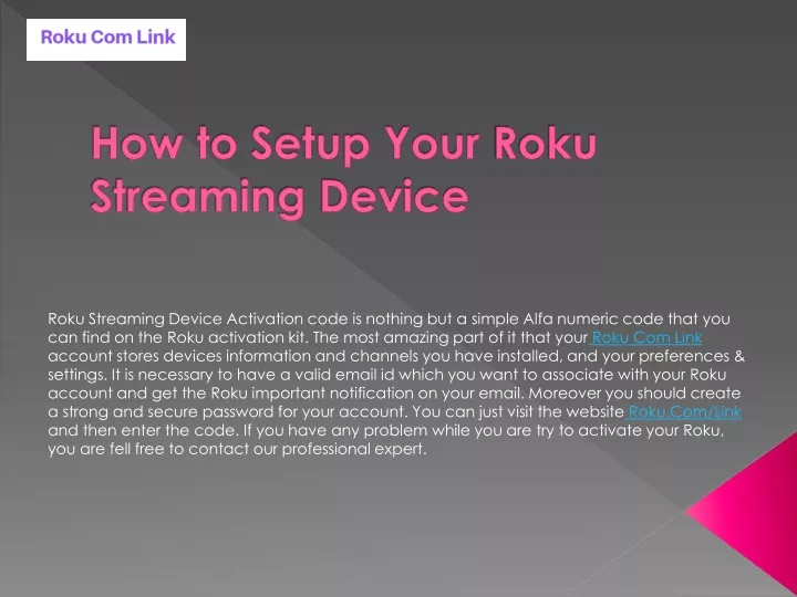 how to setup your roku streaming device