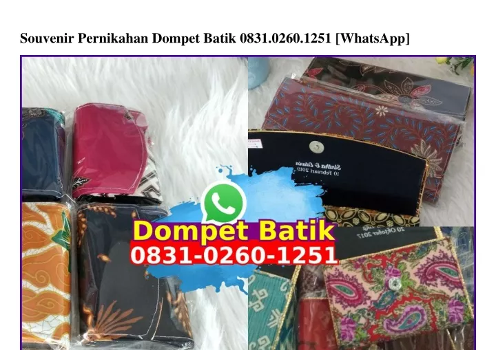 souvenir pernikahan dompet batik 0831 0260 1251