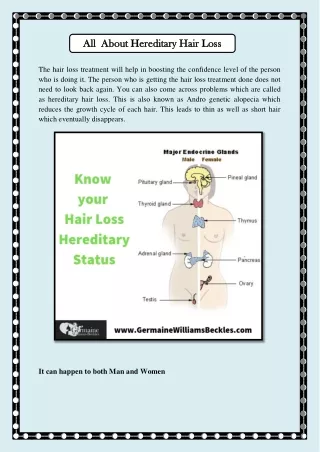 All  about hereditary hair loss