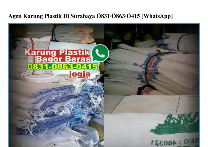 agen karung plastik di surabaya