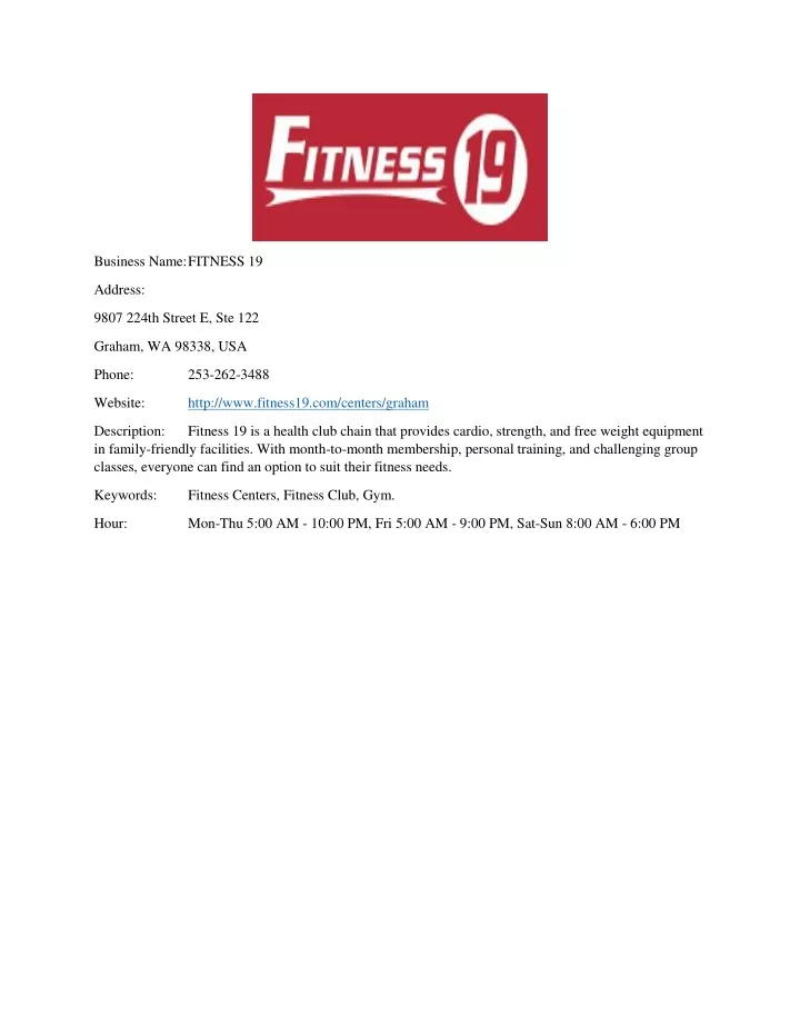 business name fitness 19