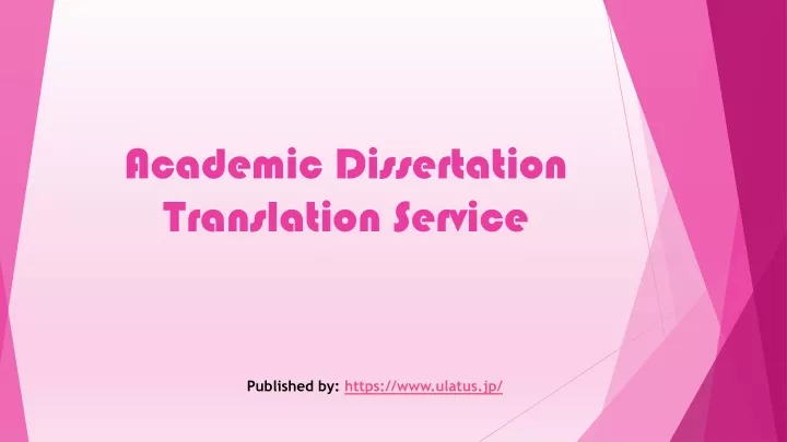 academic dissertation translation service