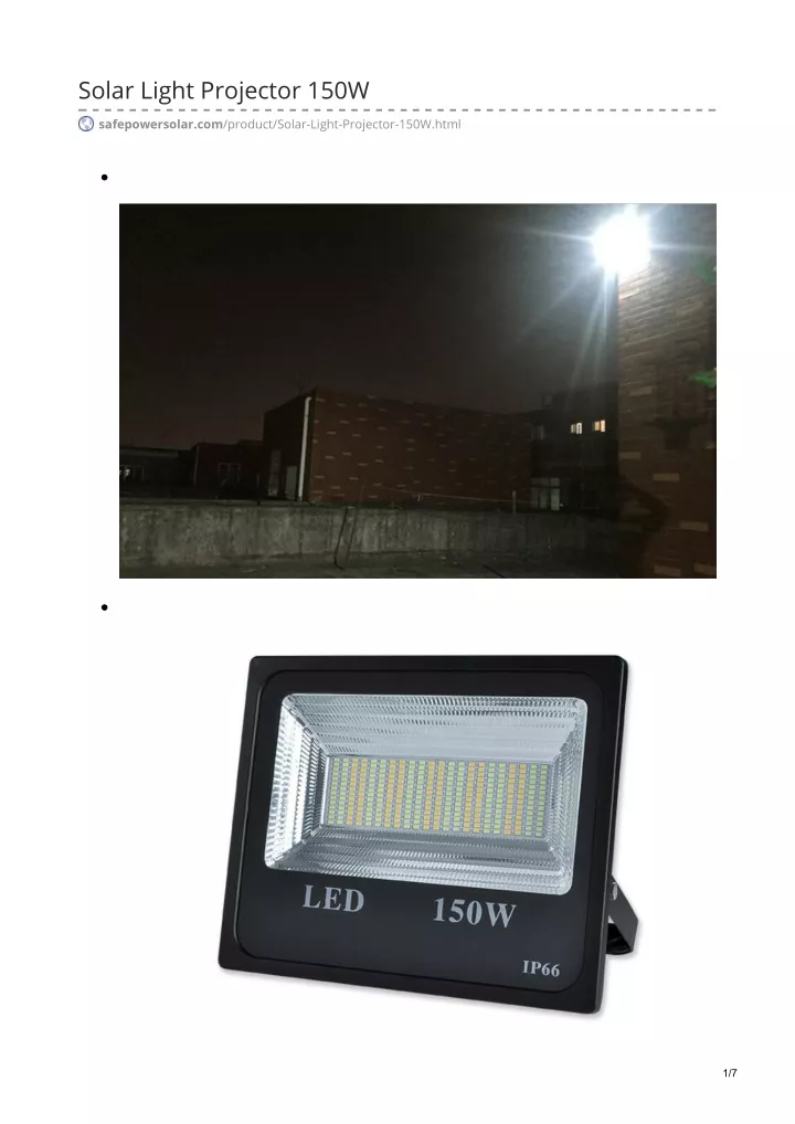 solar light projector 150w