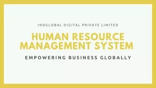 Human Resource Management System in Bangalore.