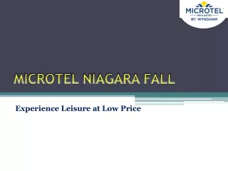 Enjoy the View from the Hotel Room Itself by Booking Yourself a Room in Microtel Niagara Fall