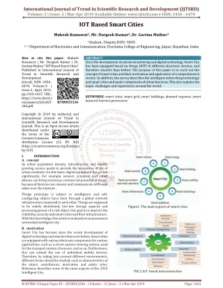 IOT Based Smart Cities