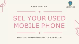 Sell Mobile Phone With CASHONPHONE