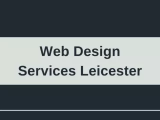 Web Design Services Leicester