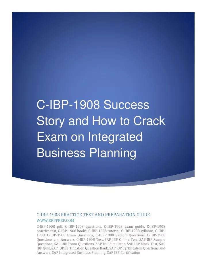 c ibp 1908 success story and how to crack exam