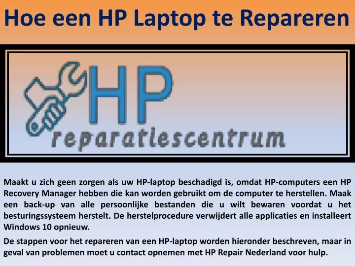 hoe een hp laptop te repareren