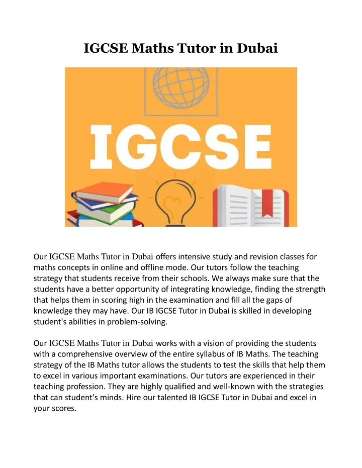 igcse maths tutor in dubai