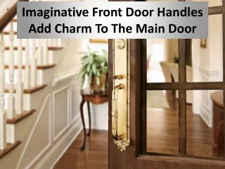 List of the finest materials for door handles