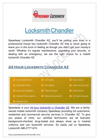 Business Locksmith Chandler Arizona