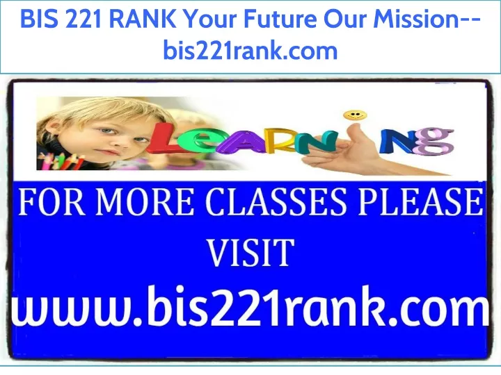 bis 221 rank your future our mission bis221rank
