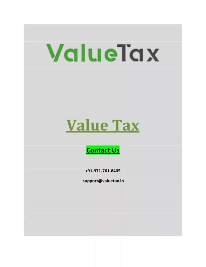 value tax