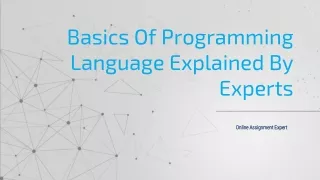 Basics Of Programming Language Explained By Experts