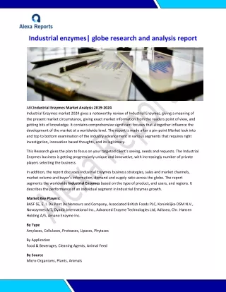 Industrial Enzymes Market Forecasts