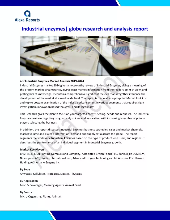 industrial enzymes globe research and analysis