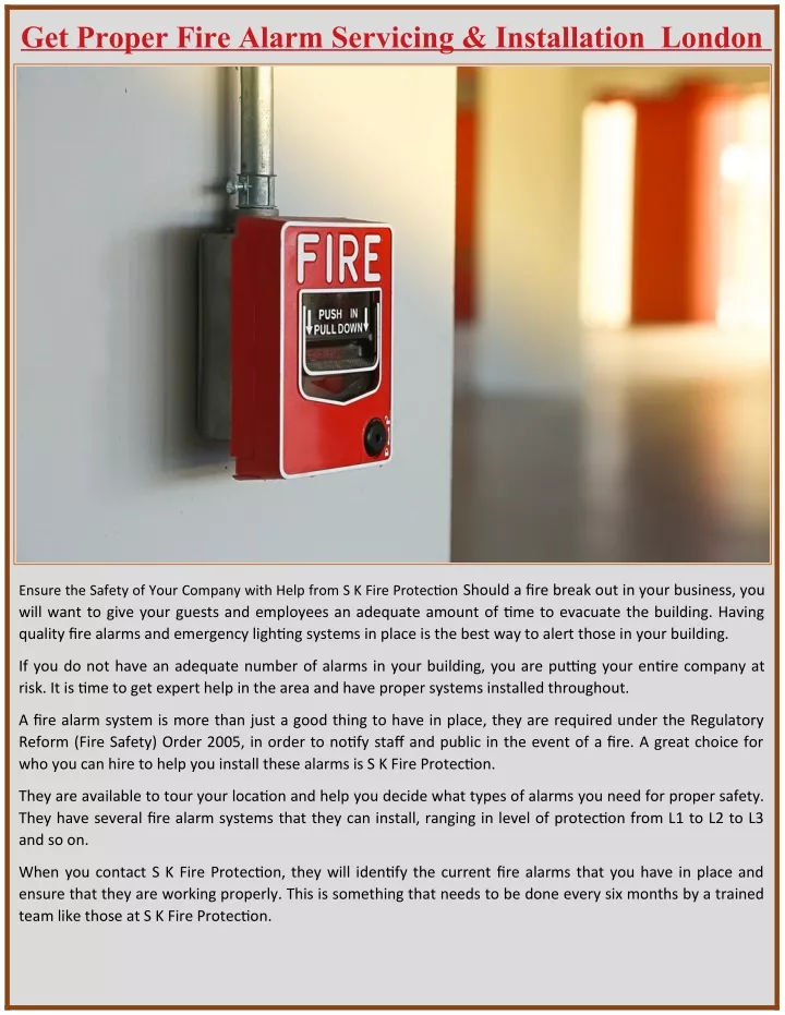 get proper fire alarm servicing installation
