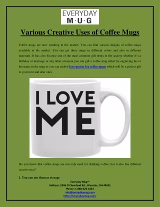Various Creative Uses of Coffee Mugs