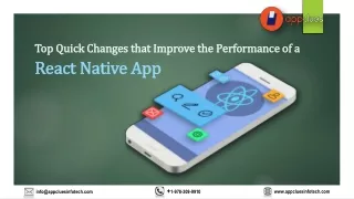 Top Quick Changes that Improve the Performance of a React Native App