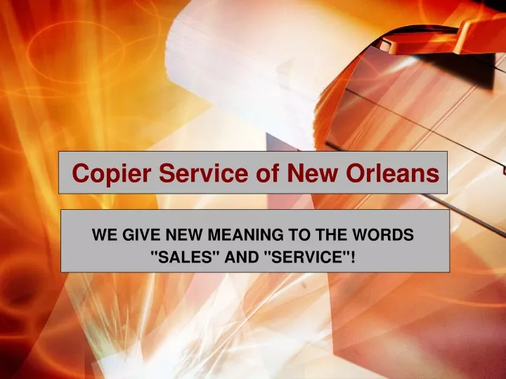 copier service of new orleans
