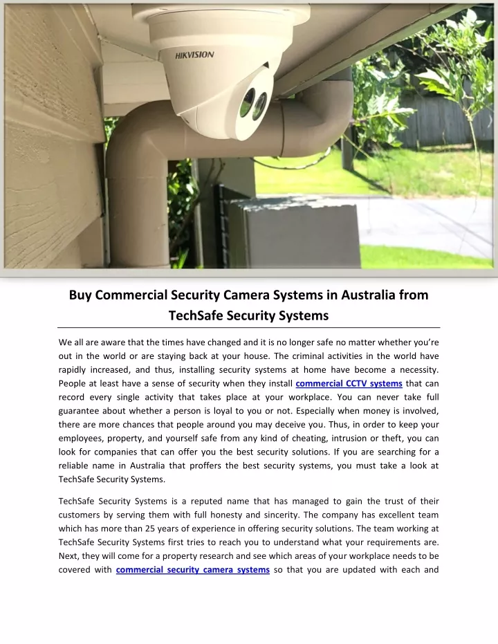 buy commercial security camera systems