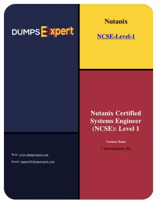 Dumpsexpert Nutanix-NCSE-Level-1