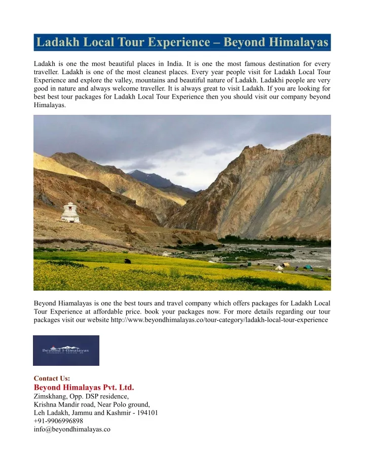 ladakh local tour experience beyond himalayas