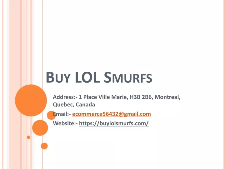 buy lol smurfs