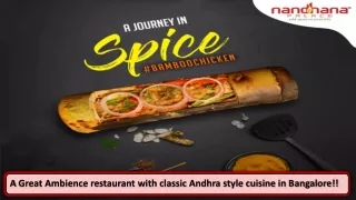 A Great Ambience Andhra restaurant with classic Andhra cuisine in Bangalore!!