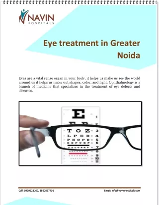 Eye Treatment in Greater Noida