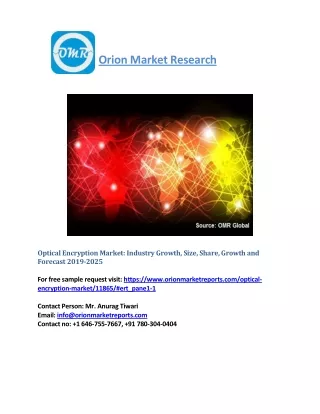 Optical Encryption Market: Market Size, Industry Trends, Leading Players, Market Share and Forecast 2019-2025