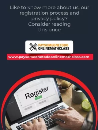 Like to know more about us, our registration process and privacy policy? Consider reading this once