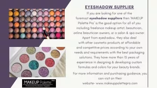 Eyeshadow Supplier -  Makeup Palette Pro