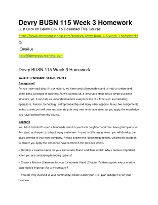 Devry BUSN 115 Week 3 Homework