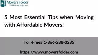 5 Most Essential Moving Tips When Hiring Affordable Movers