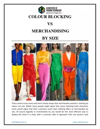 Colour Blocking VS Merchandising By Size