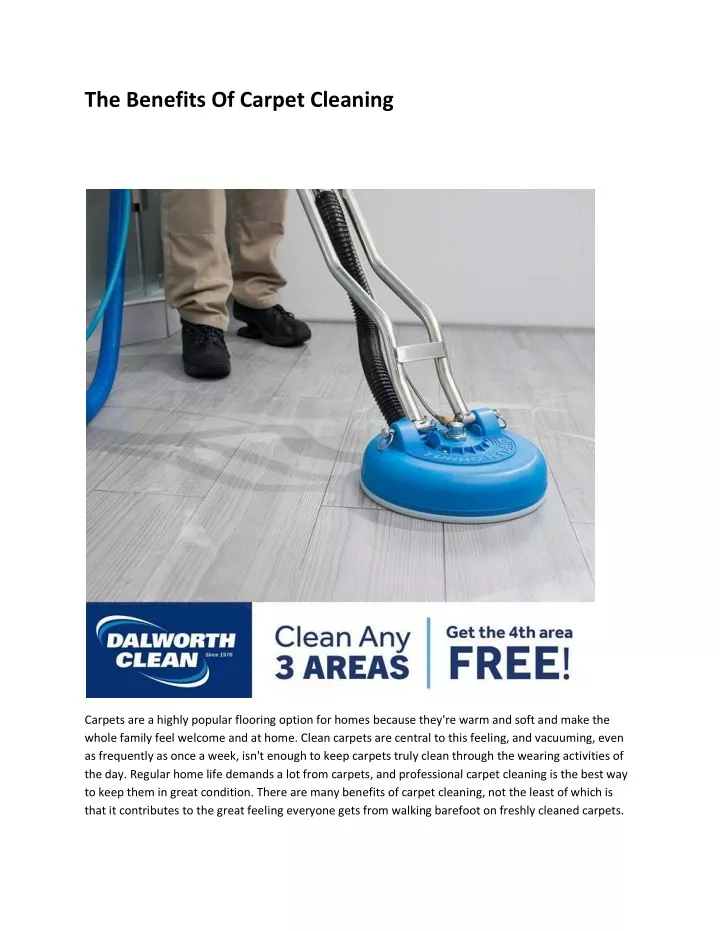 the benefits of carpet cleaning
