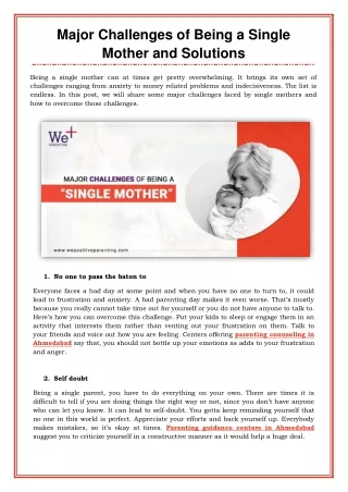 How to Overcome Single Mother Challenges?