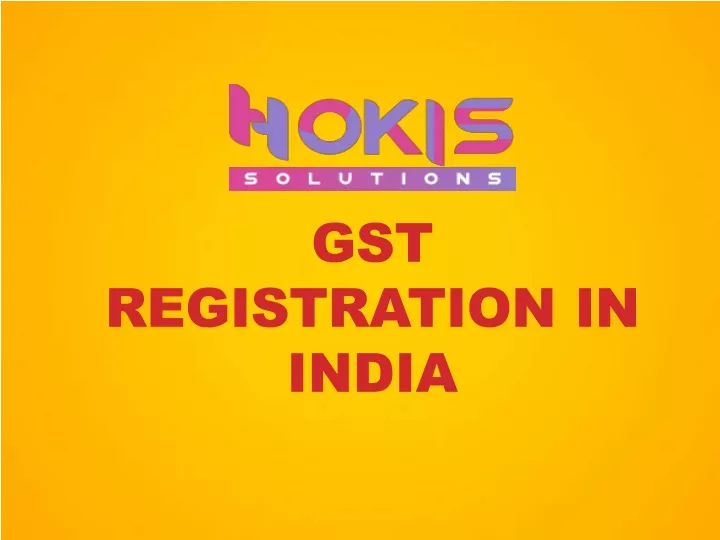 gst registration in india