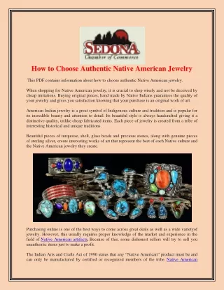 How to Choose Authentic Native American Jewelry