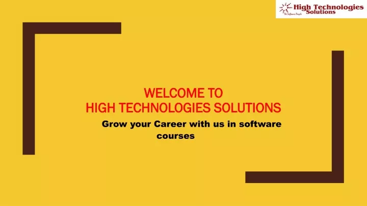 welcome to high technologies solutions