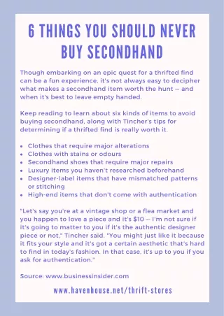 6 Things You Should Never Buy Secondhand