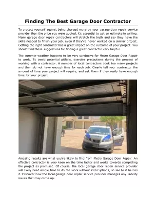 Metro Garage Door Repair